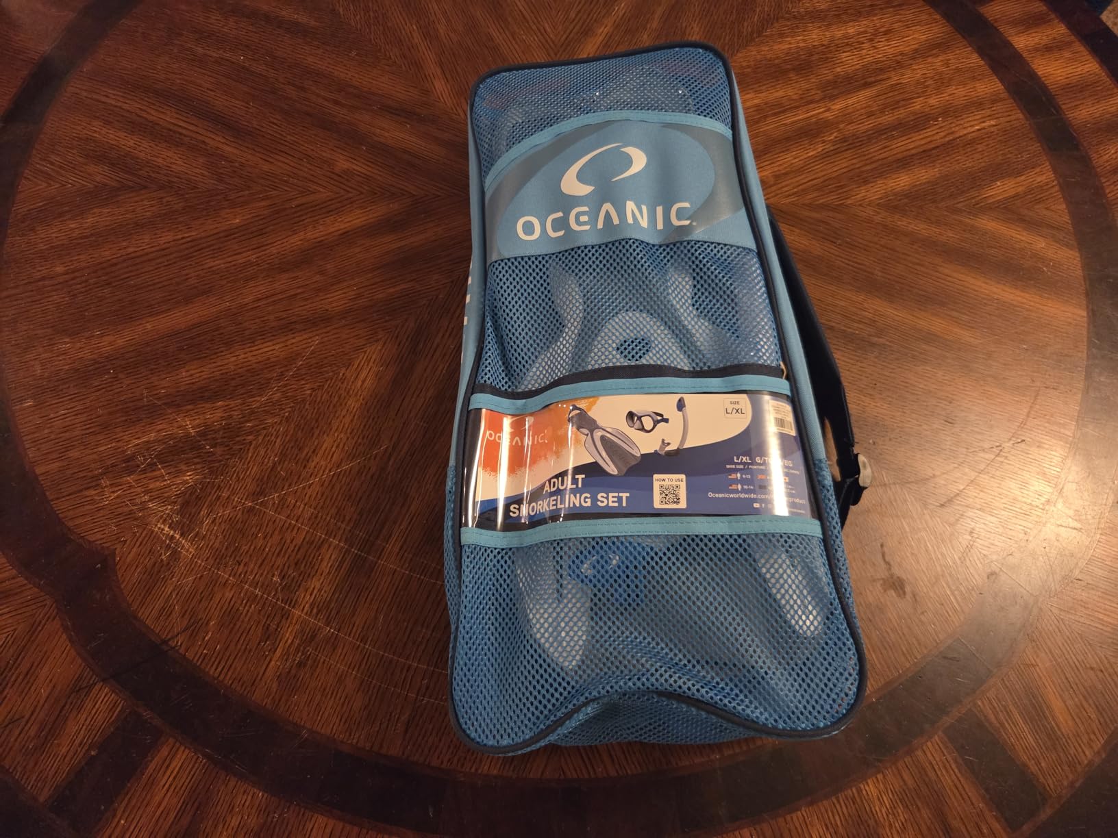OCEANIC Snorkel Set - Snorkeling Gear, Panoramic Wide View, Tempered Glass Scuba Diving Mask, Snorkel, Fins & Mesh Gear Bag customer photo 2