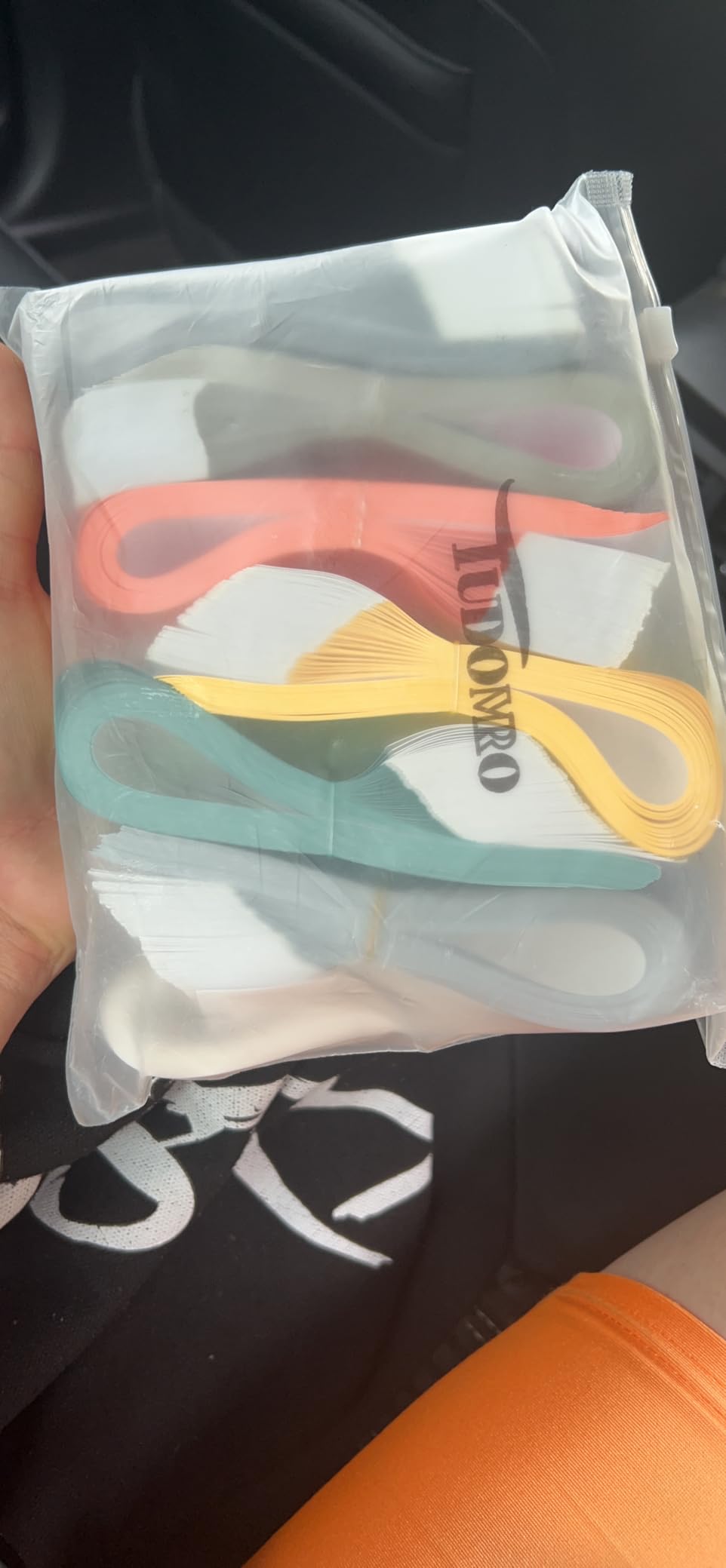 Tudomro 1200 Pack Plastic Paper Wristbands for Events Neon Party Wrist Bands Colored Waterproof Concert Identification Hand Bands Lightweight Adhesive Wristband(Yellow, Green, Blue, Red, Purple, Pink) customer photo 2