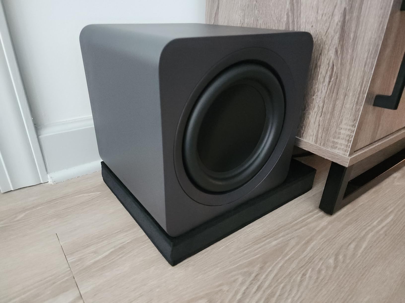2-Pack for 8''- 10'' Studio Monitor Noise Isolation Pads Subwoofer Platform Speaker Riser 3-Layer Acoustic Stand Foam Stereo Vibration Isolation Stabilizer Base (15.5'' x 13'') customer photo 2