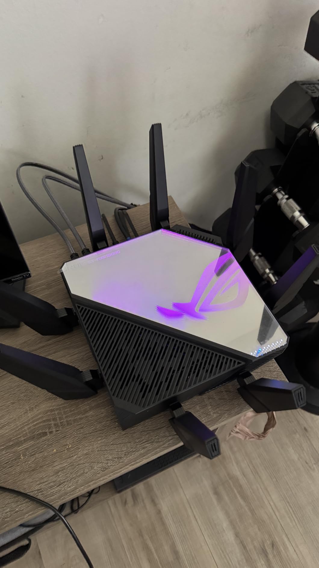 ASUS ROG Rapture WiFi 6E Gaming Router (GT-AXE16000) - Quad-Band, 6 GHz Ready, Dual 10G Ports, 2.5G WAN Port, AiMesh Support, Triple-Level Game Acceleration, Lifetime Internet Security, Instant Guard customer photo 2