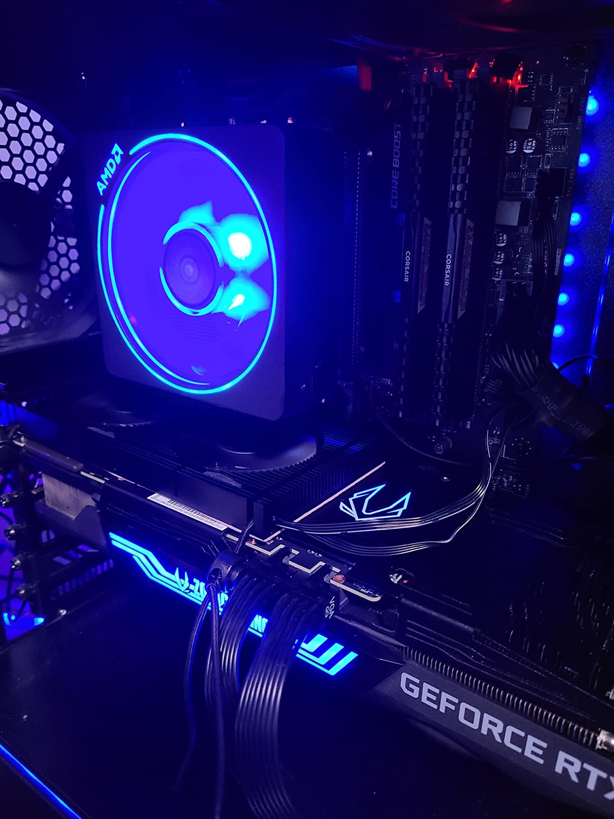 GPU Backplate Memory Radiator Aluminum Heatsink Cooler with Dual 70mm 4Pin PWM Cooling Fan for RTX 3090 customer photo 1