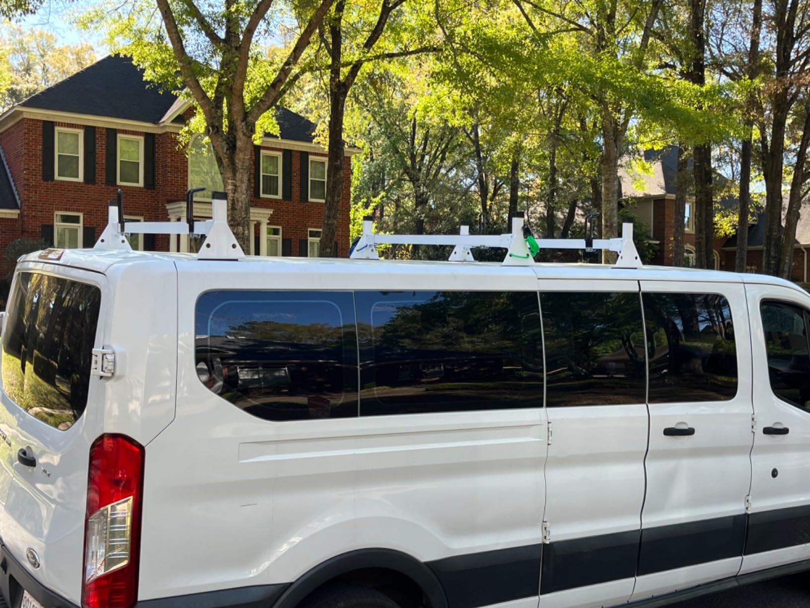 MELIPRON Van Roof Rack Fit for 2015-2024 Ford Transit 150 250 350, Low/Mid/High Roof, Steel Ladder Rack for Cargo Van, 2 Crossbars, 500lbs Load Capacity customer photo 2
