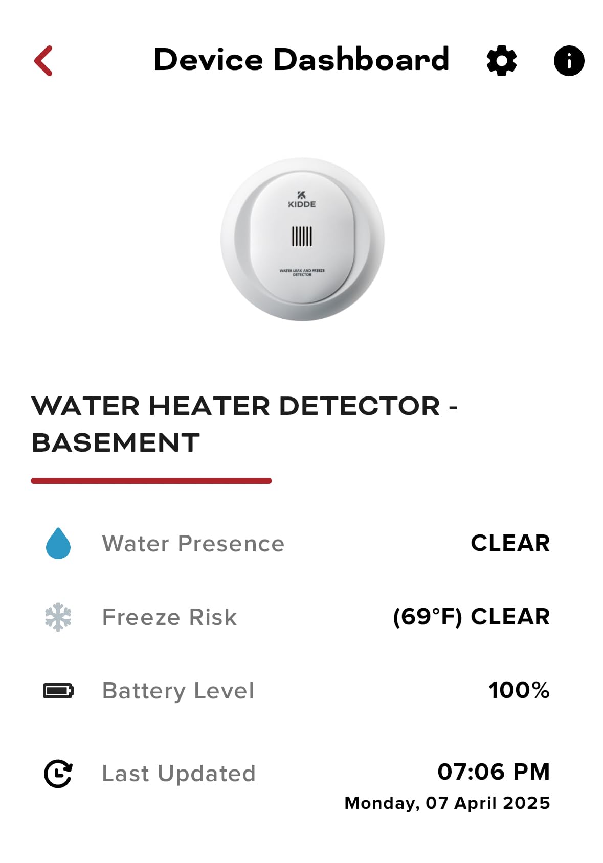 Kidde WiFi Water Leak Detector & Freeze Alarm, Alexa Device, Smart Leak Detector for Homes with App Alerts customer photo 1