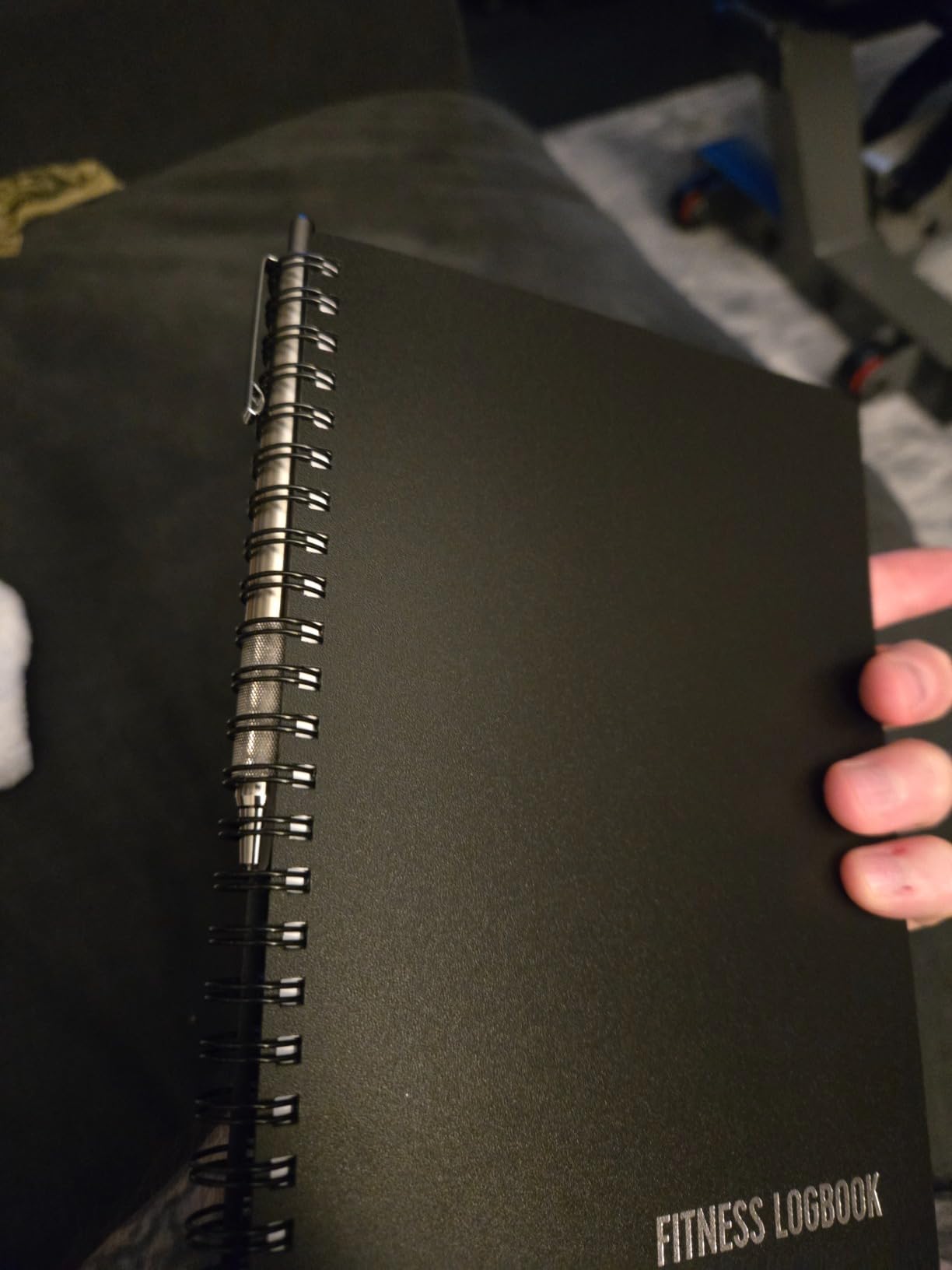 Fitness Logbook (Black) - A5 Undated Workout Journal For Men & Women - Plastic Cover & Thick Paper - Planner Log Book To Track Weight Loss, Muscle Gain, Gym Exercise, Bodybuilding Progress customer photo 2