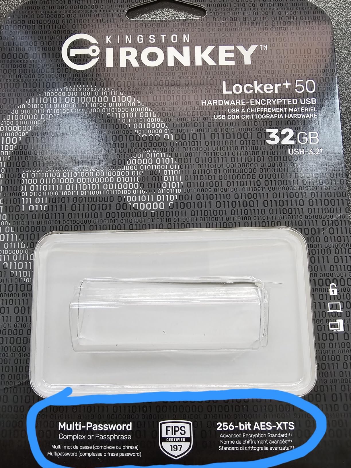 Kingston Ironkey Locker+ 50 32GB Encrypted USB Flash Drive | USB 3.2 Gen 1 | XTS-AES Protection | Multi-Password Security Options | Automatic Cloud Backup | Metal Casing customer photo 1