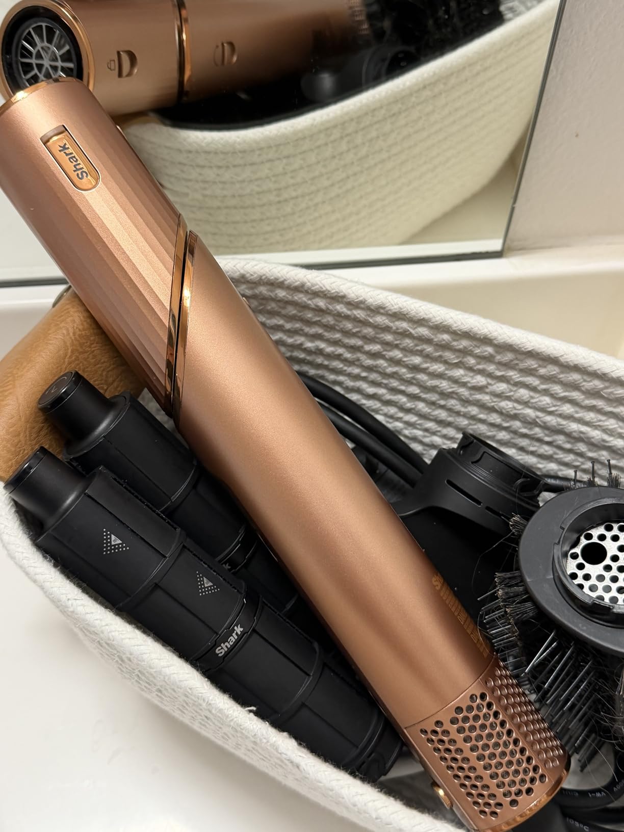 Shark FlexStyle Air Styling & Drying System, Powerful Hair Dryer Brush & Multi-Styler with Auto-Wrap Curlers, Paddle Brush, Oval Brush, Concentrator Attachment, Stone, HD430 customer photo 2