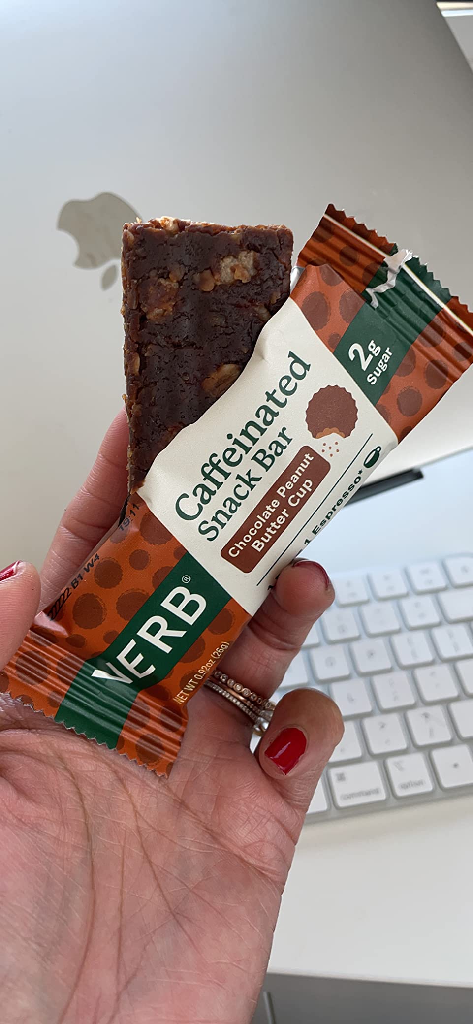 Verb Caffeinated Energy Bars Variety Pack - 110-Calorie with 80mg Green Tea Caffeine, Vegan & Gluten Free, Pack of 16 customer photo 2
