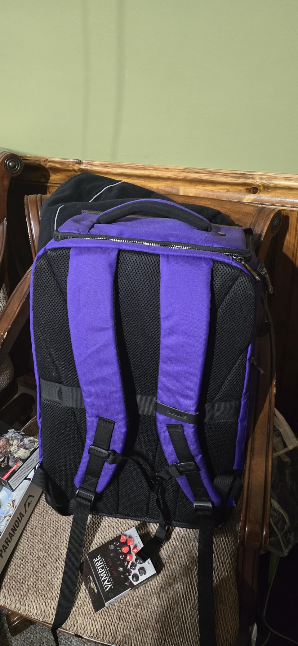 ENHANCE DnD Backpack - RPG DM Bag for Dungeons and Dragons - Travel DnD Bag Organizer fits 6-8 Books Upright, 18