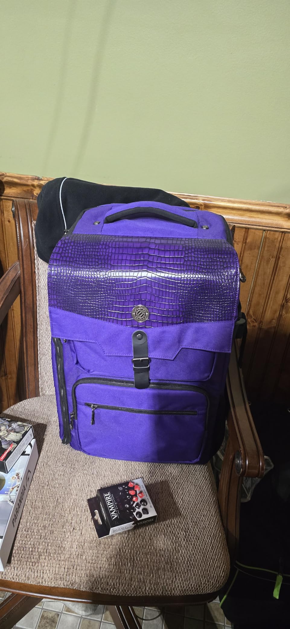 ENHANCE DnD Backpack - RPG DM Bag for Dungeons and Dragons - Travel DnD Bag Organizer fits 6-8 Books Upright, 18
