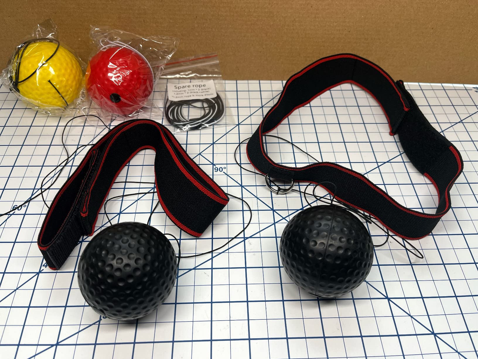 KTEBO Boxing Reflex Ball Headband Set - Includes 4 Different Balls and 2 Adjustable Headbands for Beginner Proficiency Improvement, Great Boxing Equipment customer photo 2