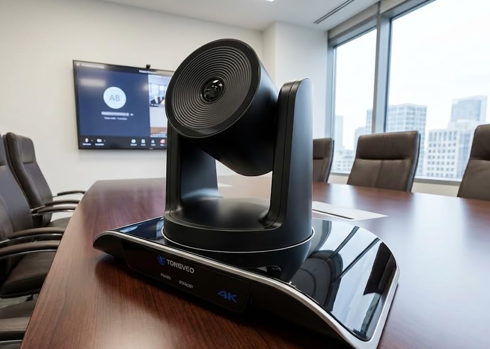 4K Conference Room Camera System with Gesture Control, AI Auto-Tracking PTZ Camera 5X Digital Zoom with Speakerphone Set 120° Wide-Angle USB3.0 for Remote Meetings Zoom Teams OBS and More customer photo 1