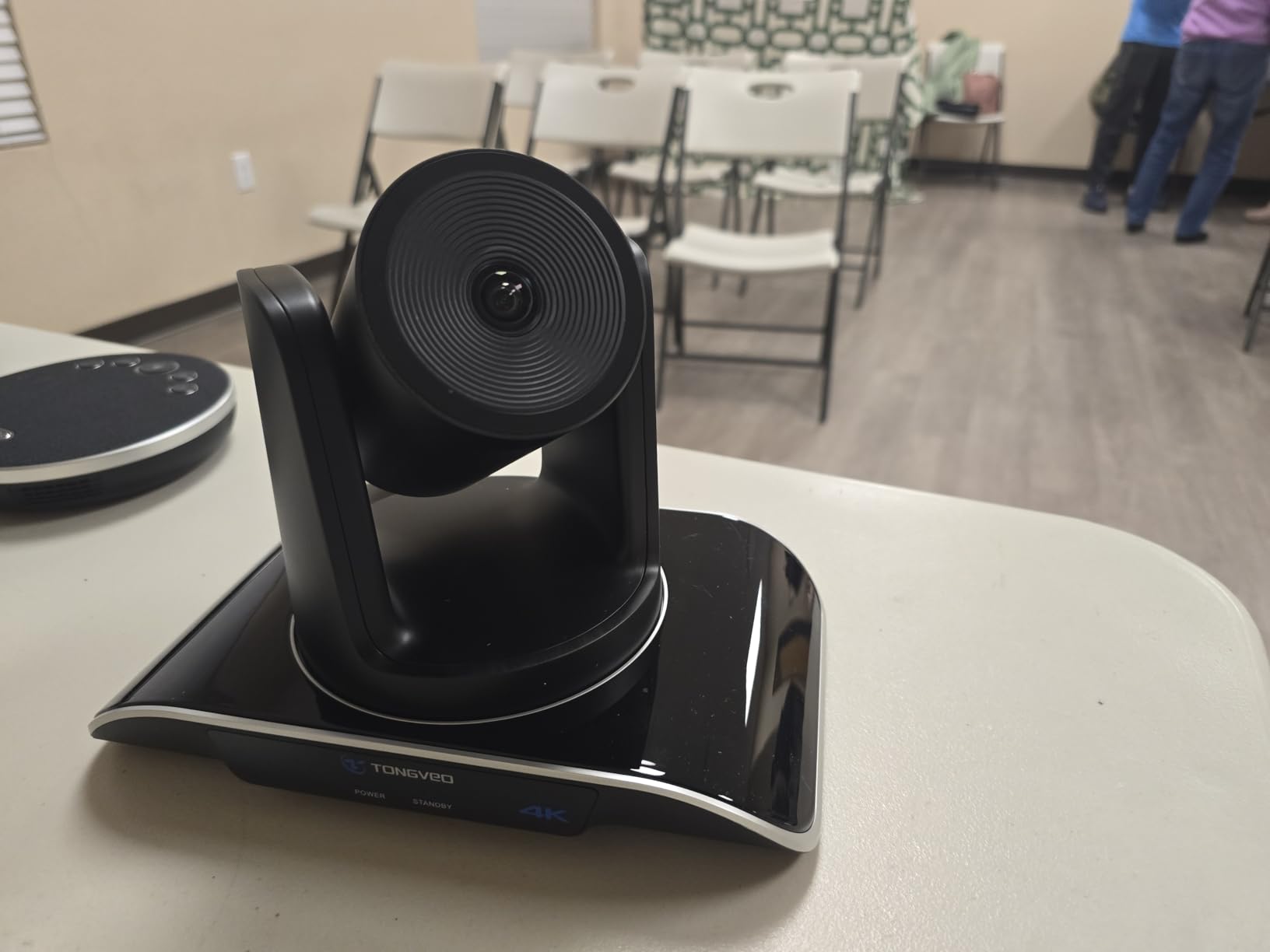 4K Conference Room Camera System with Gesture Control, AI Auto-Tracking PTZ Camera 5X Digital Zoom with Speakerphone Set 120° Wide-Angle USB3.0 for Remote Meetings Zoom Teams OBS and More customer photo 2