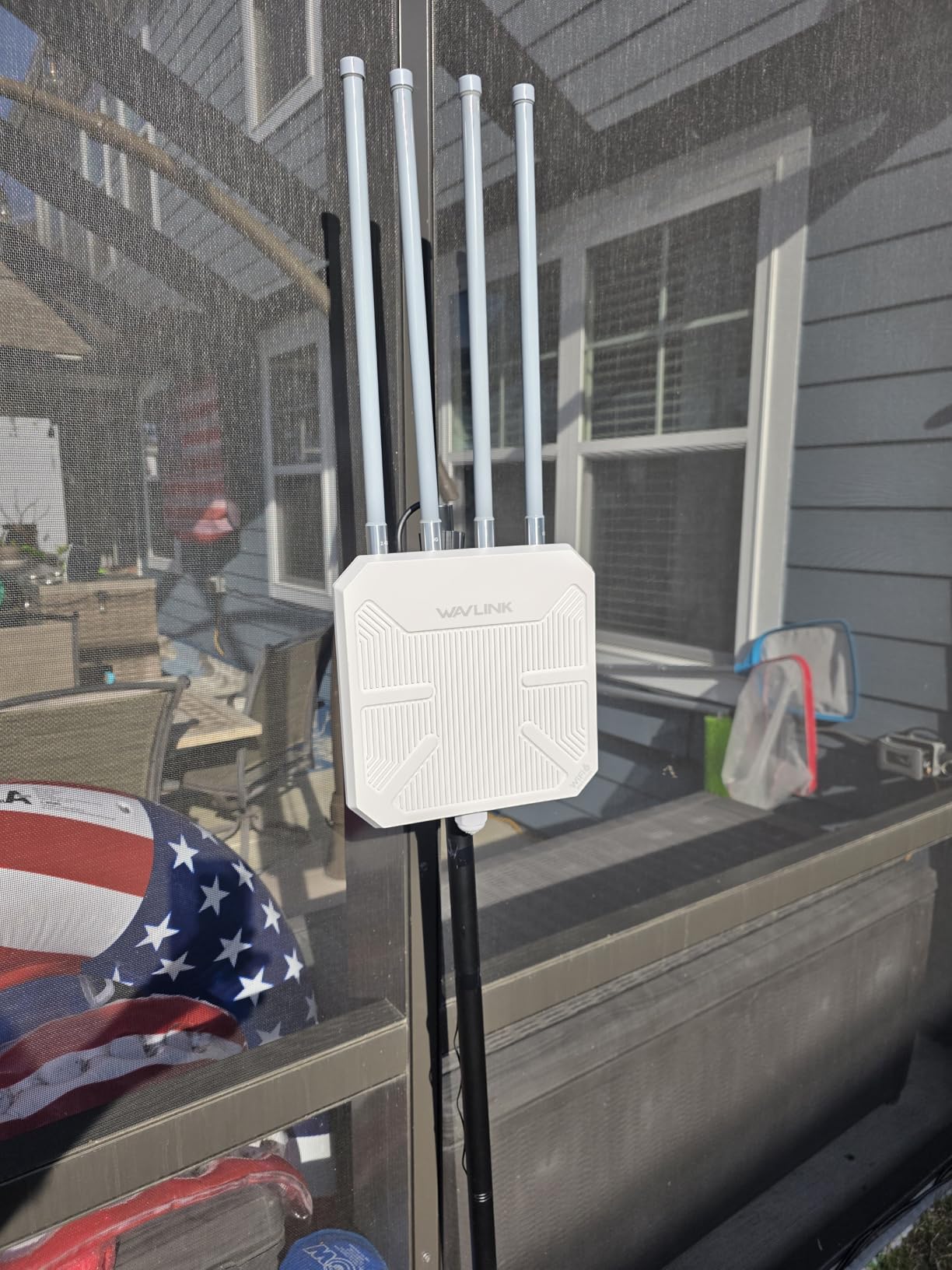 2026 AX1800 Outdoor WiFi 6 Extender, WAVLINK Outdoor WiFi Extender Signal Booster with PoE, Long Range Outdoor WiFi Access Point, IP67 Weatherproof, 4x8dBi Antennas customer photo 2