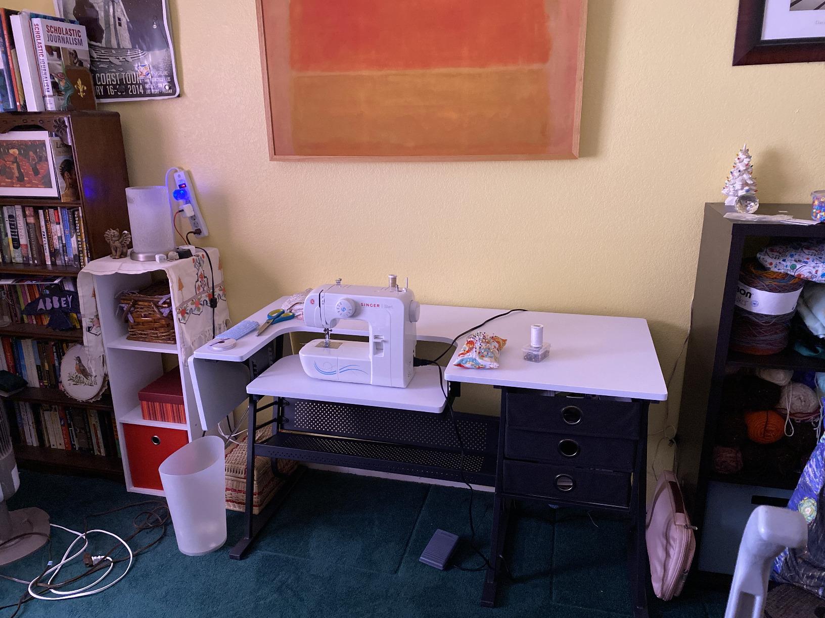 Sew Ready Eclipse Ultra Hobby Machine Top Storage Drawers + Large Lower Shelf-Can Also Be Used as Computer Desk Sewing Table, Black/White customer photo 1