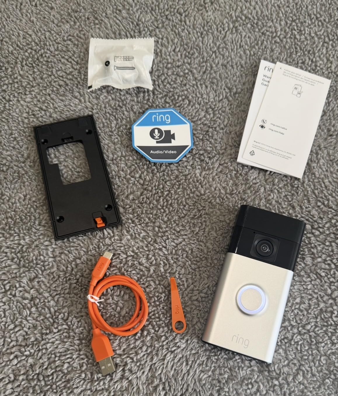 Ring Battery Doorbell, Home or business security with Head-to-Toe video, Live View with Two-Way Talk, and Motion Detection & Alerts, Satin Nickel customer photo 2