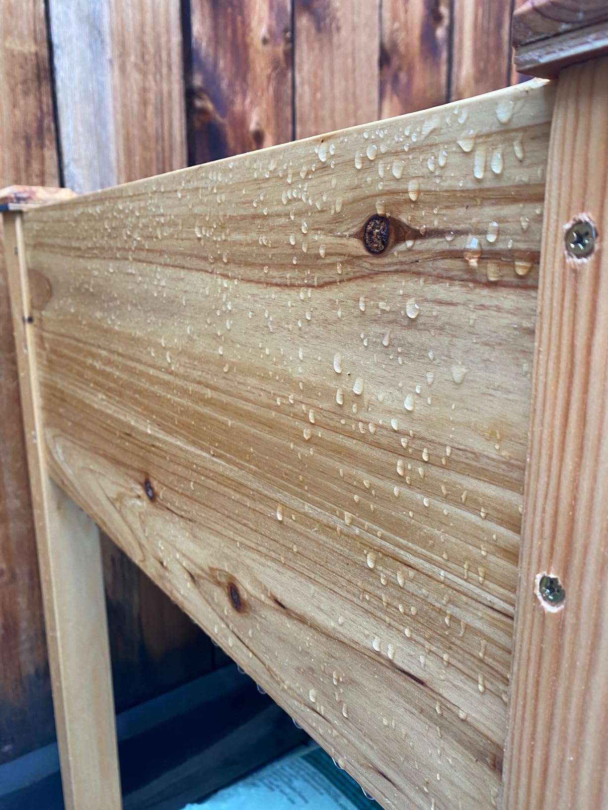 Maple99 Raised Garden Bed with Legs 48x24x30 - Natural Cedar Wood Elevated Planter Box with Bed Liner for Flowers, Veggies, Herbs - 200lb Capacity customer photo 1