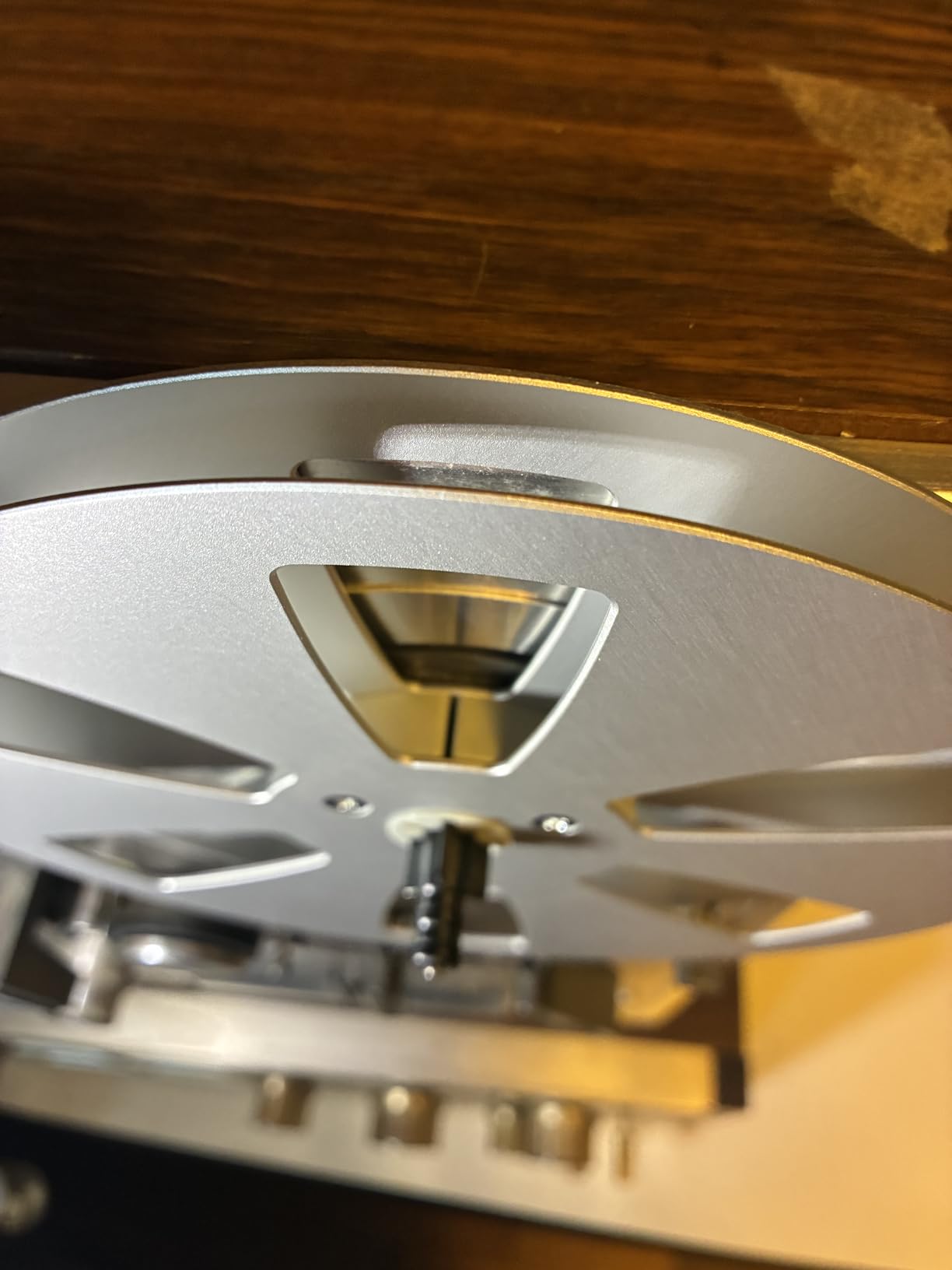 1/4 7 Inch Empty Reel for Reel to Reel Tape Recorder for Open Reel Sound Deck, Aluminum Alloy Recording Takeup Reel with 6 Hole, Replacement Opening Machine Part customer photo 1