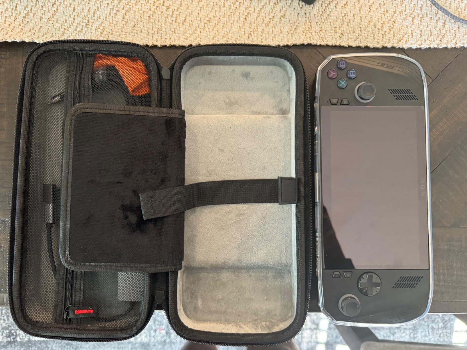 iofeiwak Carrying Case for ROG Ally/ROG Ally X - Portable Hard Shell Carrying Case for ROG Ally Gaming Handheld - Double Pocket/ Button Protection/ Large Capacity customer photo 1