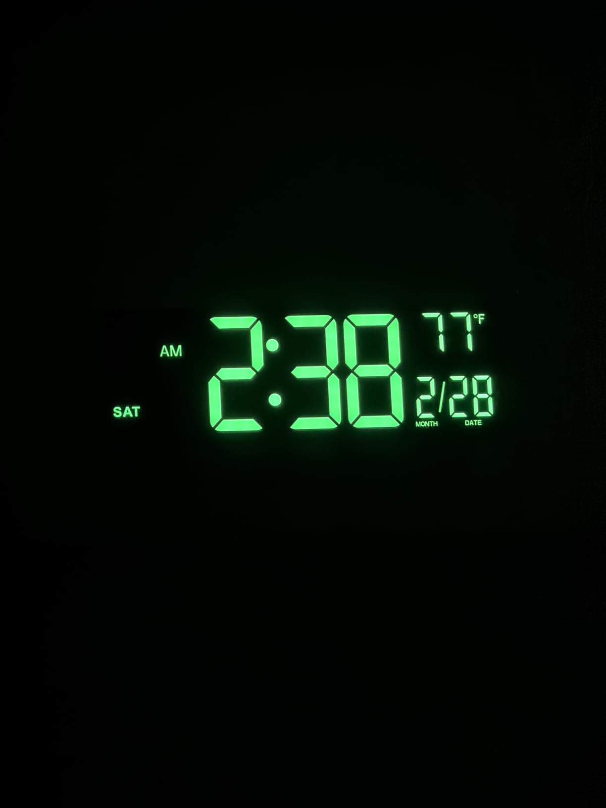 8 Colors Digital Wall Clock, 16.2