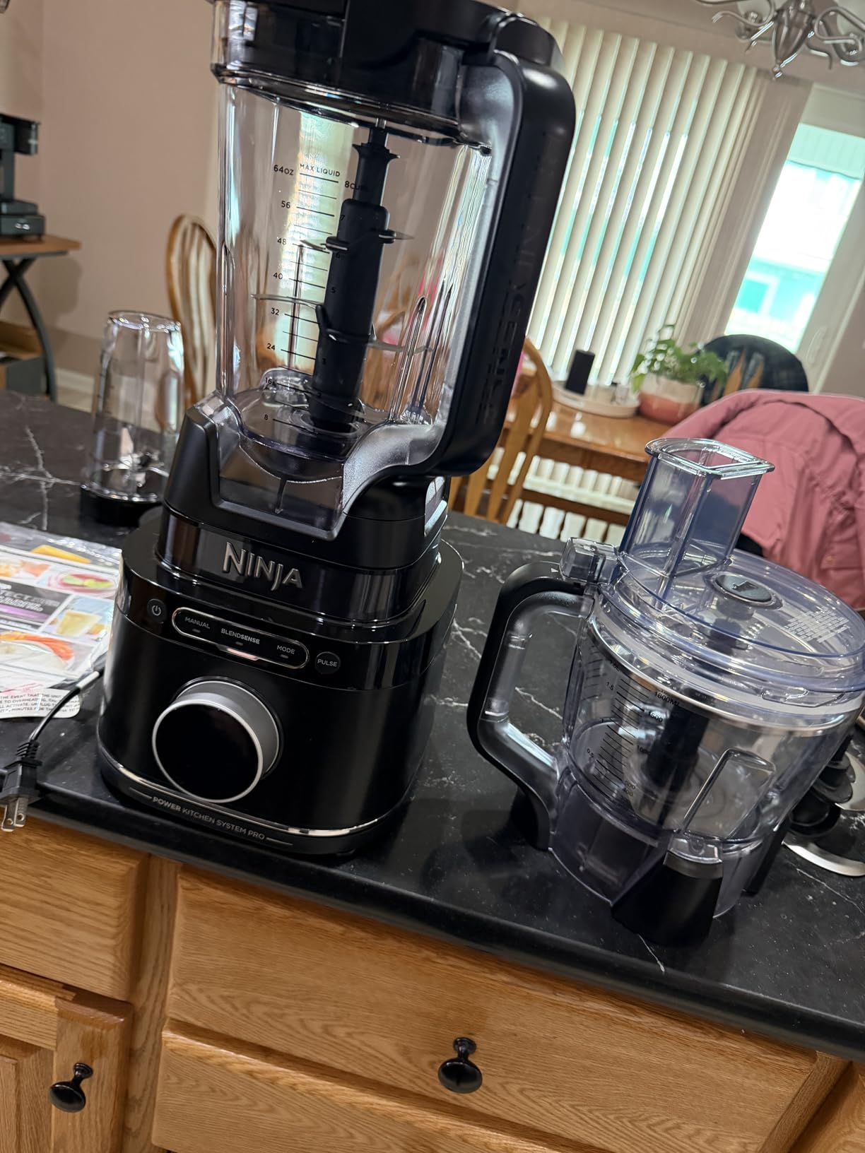 Ninja Kitchen System | Food Processor & Blender with BlendSense Technology | 8-Cup Bowl & 24-oz. To-Go Cup | For Smoothies, Cookie Dough, Salsa & More | 1800-Peak-Watt | Black | TB401 customer photo 1
