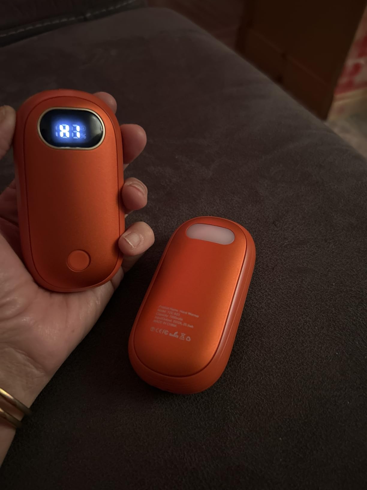 Hand Warmers Rechargeable - Electric Hand Warmers 2 Pack with Dual-Sided Heating for 15Hrs Warmth, LED Display & Flashlight, Hunting Essentials, Gifts for Christmas Man Women Raynauds Golf customer photo 1