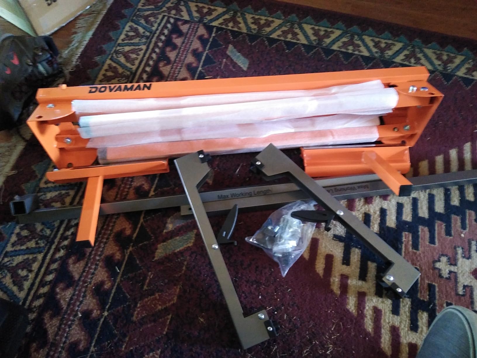 Dovaman Miter Saw Stand, 3-Step Quick Install & Fold, Lightweight 22LB Design, 330LB Capacity, 78-1/8'' Max Sliding Rail, Compatible with DMS01A, DMS03A & Most Mitre Saw Brands - MS01A customer photo 1