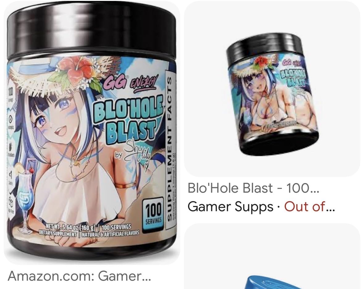 Gamer Supps GG Energy - Blo'hole Blast by Shylily (100 Servings) - Keto Friendly Gaming Energy and Nootropic Blend, Sugar Free + Organic Caffeine + Vitamins + Immune Support, Powder Drink customer photo 1