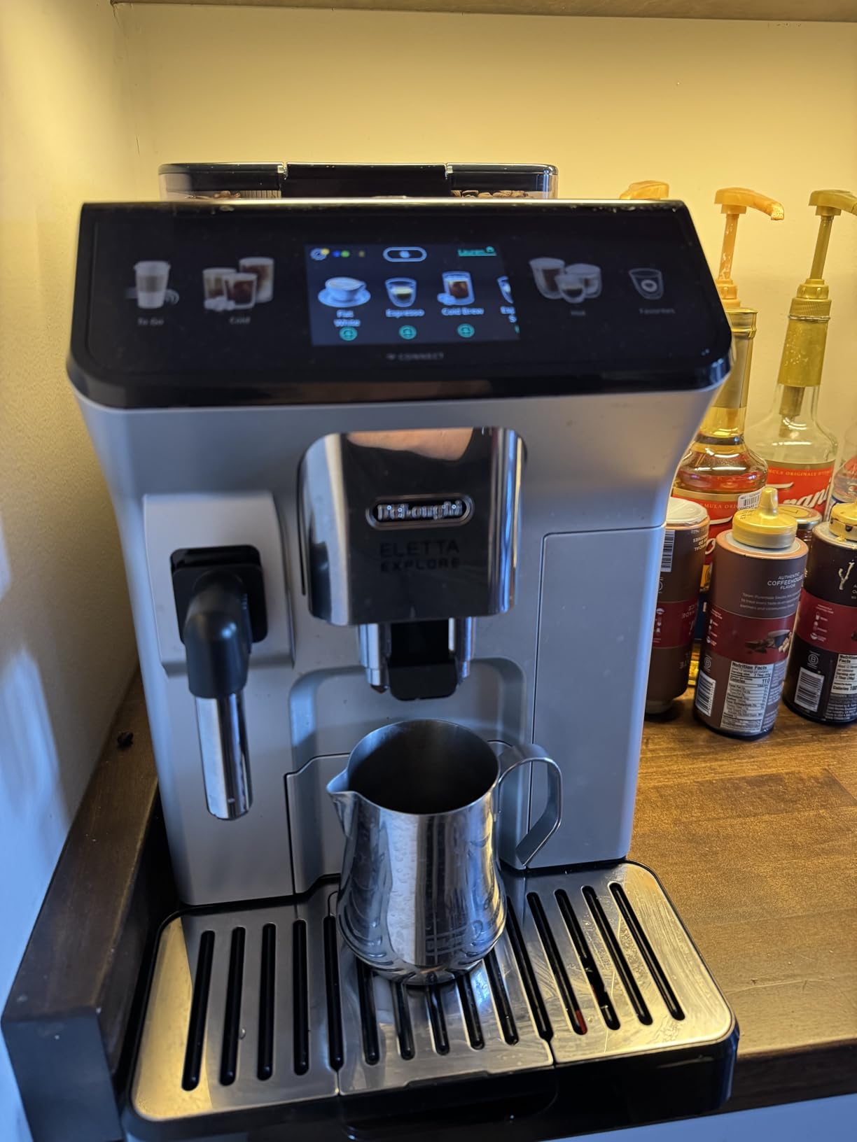 De'Longhi Eletta Explore Espresso Machine with Cold Brew, Hot & Cold Milk Frother - 50+ Recipes, Built in Grinder, Smartphone Compatible with Bean Adapt Technology for Ideal Extraction customer photo 1