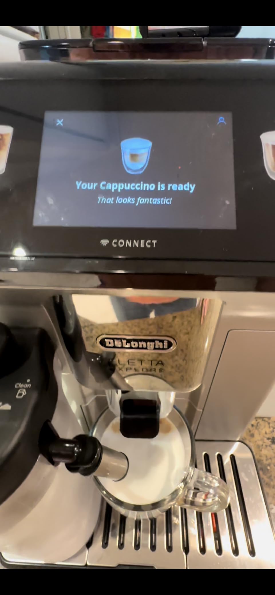 De'Longhi Eletta Explore Espresso Machine with Cold Brew, Hot & Cold Milk Frother - 50+ Recipes, Built in Grinder, Smartphone Compatible with Bean Adapt Technology for Ideal Extraction customer photo 2