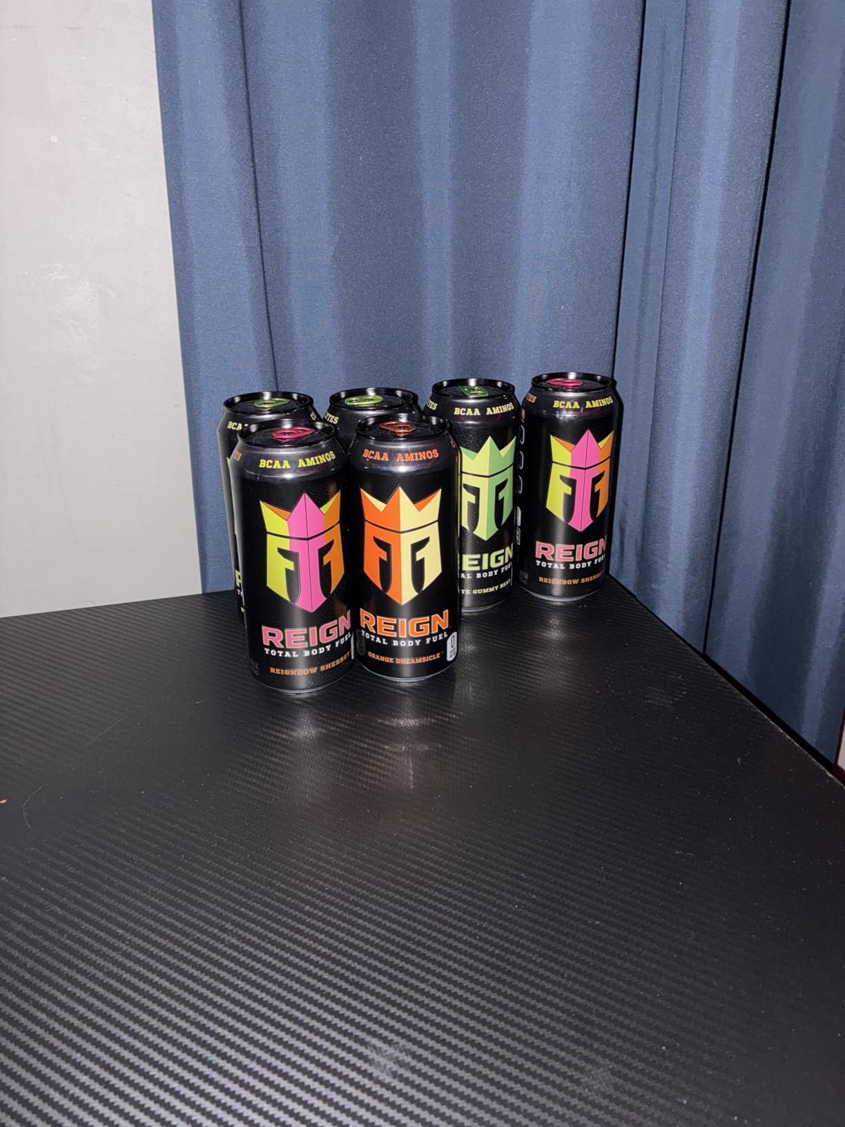 REIGN Total Body Fuel Variety Pack, Orange Dreamsicle, Reignbow Sherbet, White Gummy Bear, Fitness & Performance Drink, 16 Fl Oz (Pack of 12) customer photo 1