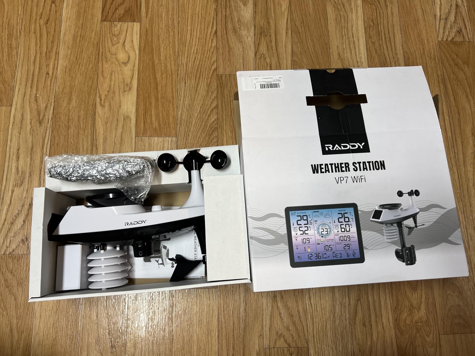 Raddy VP7 5-in-1 Weather Station Wireless for Indoor Outdoor | 7.4