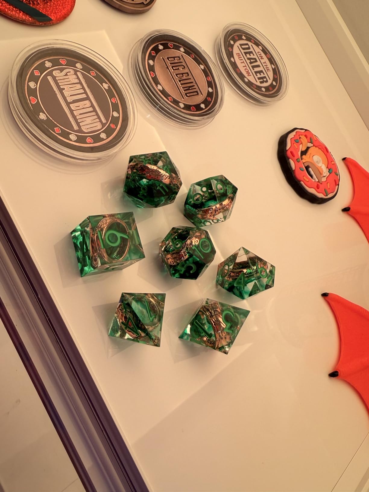Liquid Core DND Dice, Dragon Eye Dice Set D and D Sharp Edge Resin Dungeons and Dragons Dice Polyhedral Beholder's Ttrpg Die Role Playing RPG D and D Dice (Red) customer photo 1