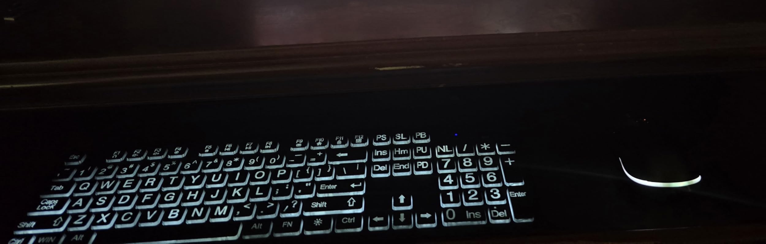 Wireless Keyboard and Mouse - Large Print Wireless Keyboard, KOPJIPPOM 2.4G Full Size Keyboard and Mouse Set with Big Letters and Backlight Key for Seniors, Compatible for Windows, Laptop, PC, Black customer photo 2