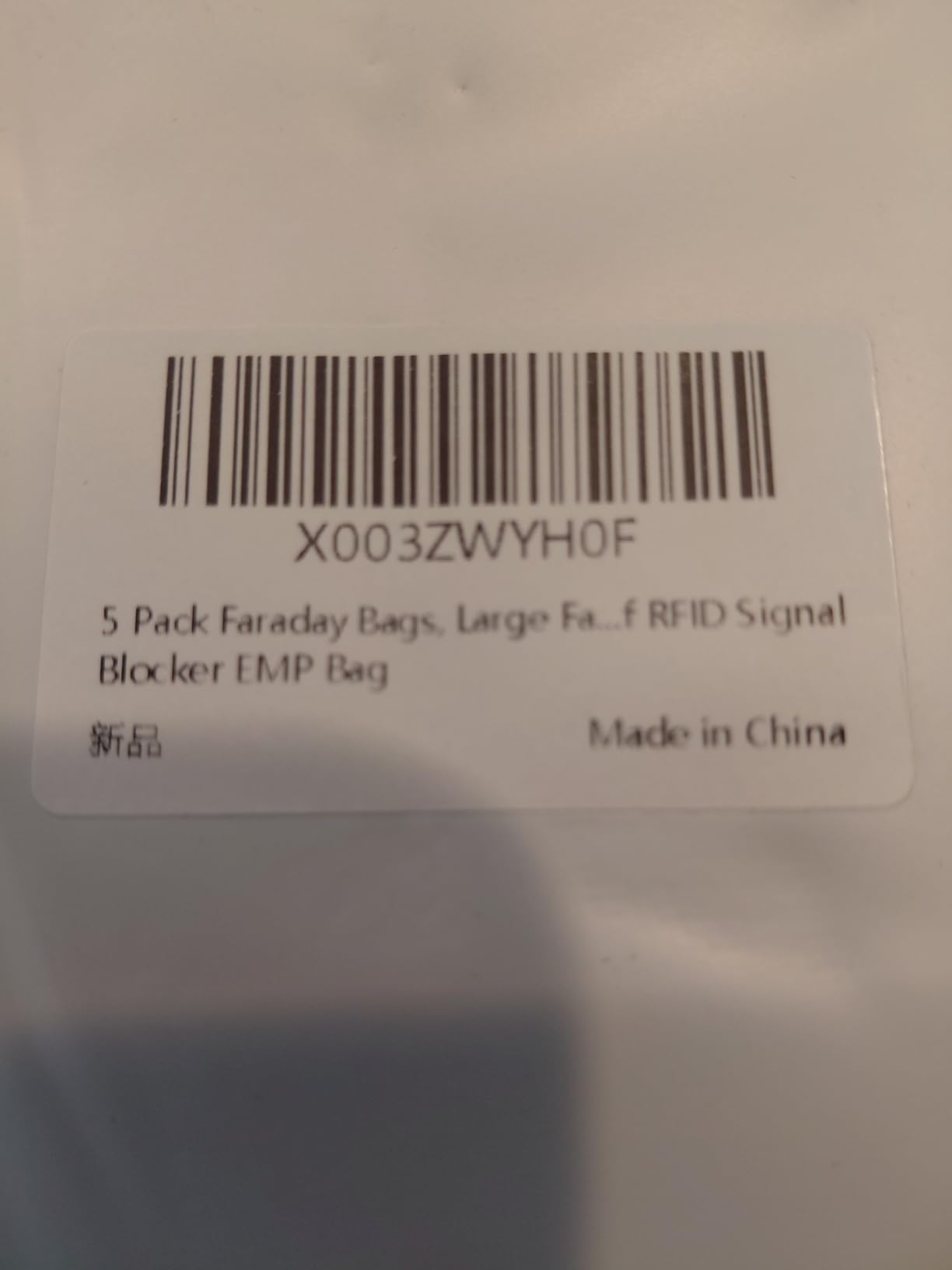 5 Pack Faraday Bags - Large Faraday Cage with Handle, Fireproof & Waterproof RFID Signal Blocker customer photo 2