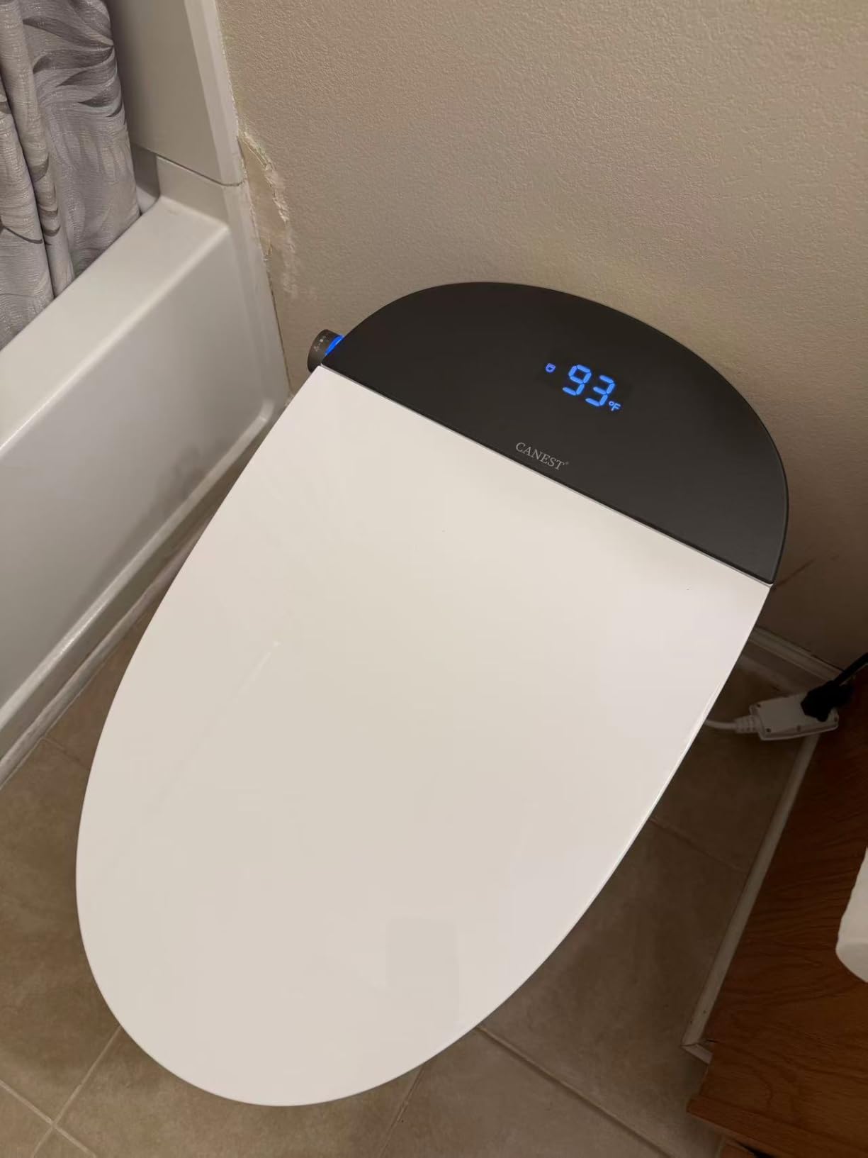 CANEST Smart Toilet, Smart Toilet with Bidet Built in, ADA Comfort Height, Intelligent Temp Control, Foot Sensor Operation, Warm Water, Heated Seat, Air Dryer, Digital Display (TC-100GE) customer photo 2