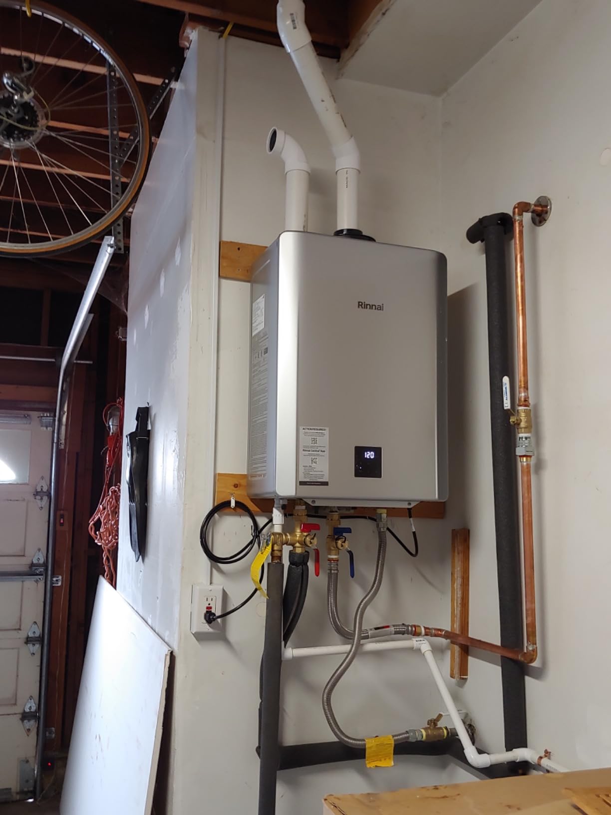 NEW Rinnai RXP160iN Condensing Smart Sense Natural Gas or Propane Tankless Water Heater, Indoor or Outdoor Water Heater, Up to 9 GPM, 160,000 BTU, with Recirculation Pump customer photo 2