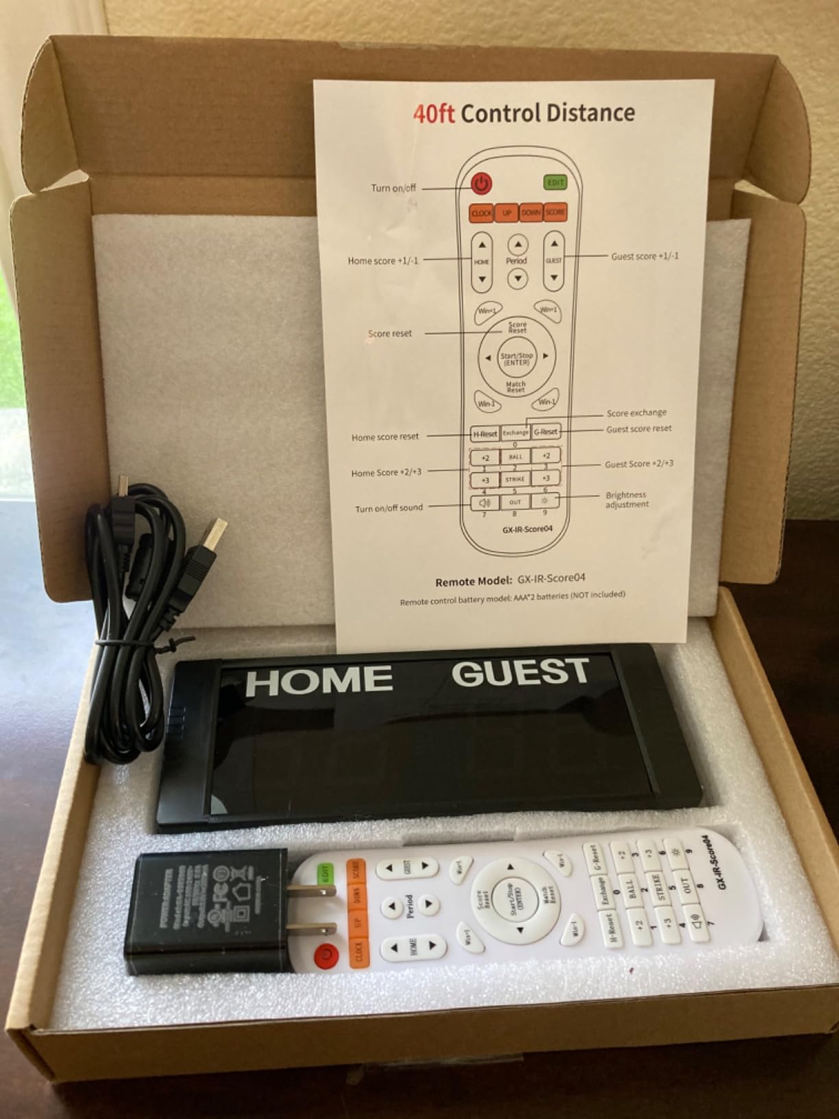 YZ LED Portable Digital Scoreboard, Tabletop Electronic Scoreboard with Remote customer photo 2