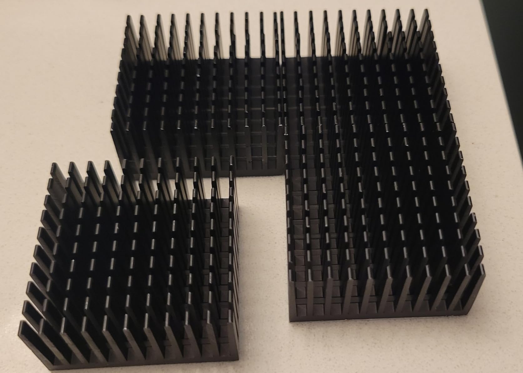 4PCS Aluminum Heat Sink 40x40x20mm with Thermal Conductive Adhesive Tape, 40mm Heatsink Kit Cooler for Cooling VRM GPU Router Stepper Driver 3D Printer Stepper Motor NEMA 17 Peltier Module, Black customer photo 1