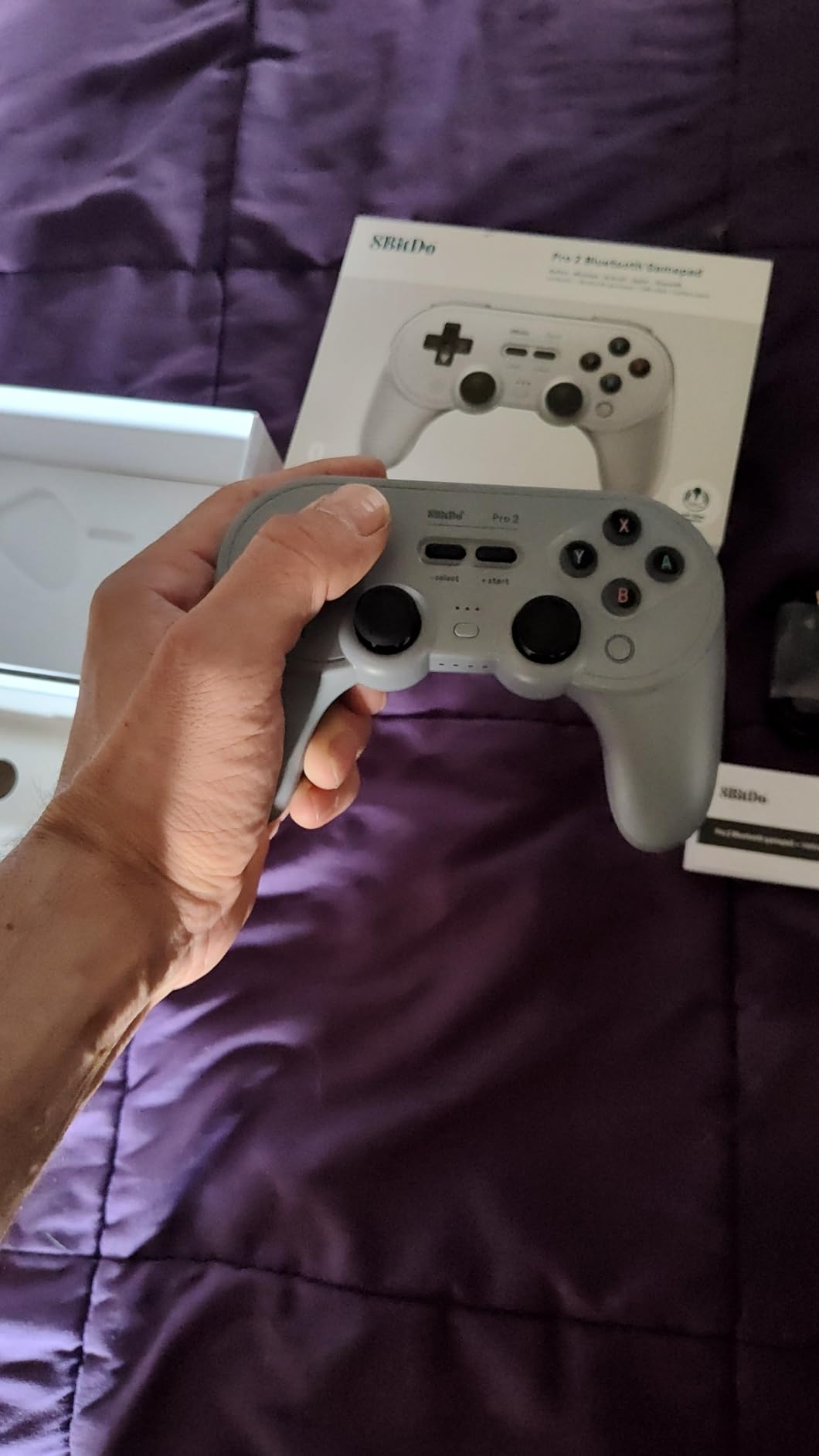 8BitDo Pro 2 Bluetooth Controller for Switch/Switch 2, Hall Effect Joysticks, 2 Pro Back Paddle Buttons, Wireless Gaming Controller for Switch, PC, Android, and Steam Deck & Apple (Gray Edition) customer photo 1