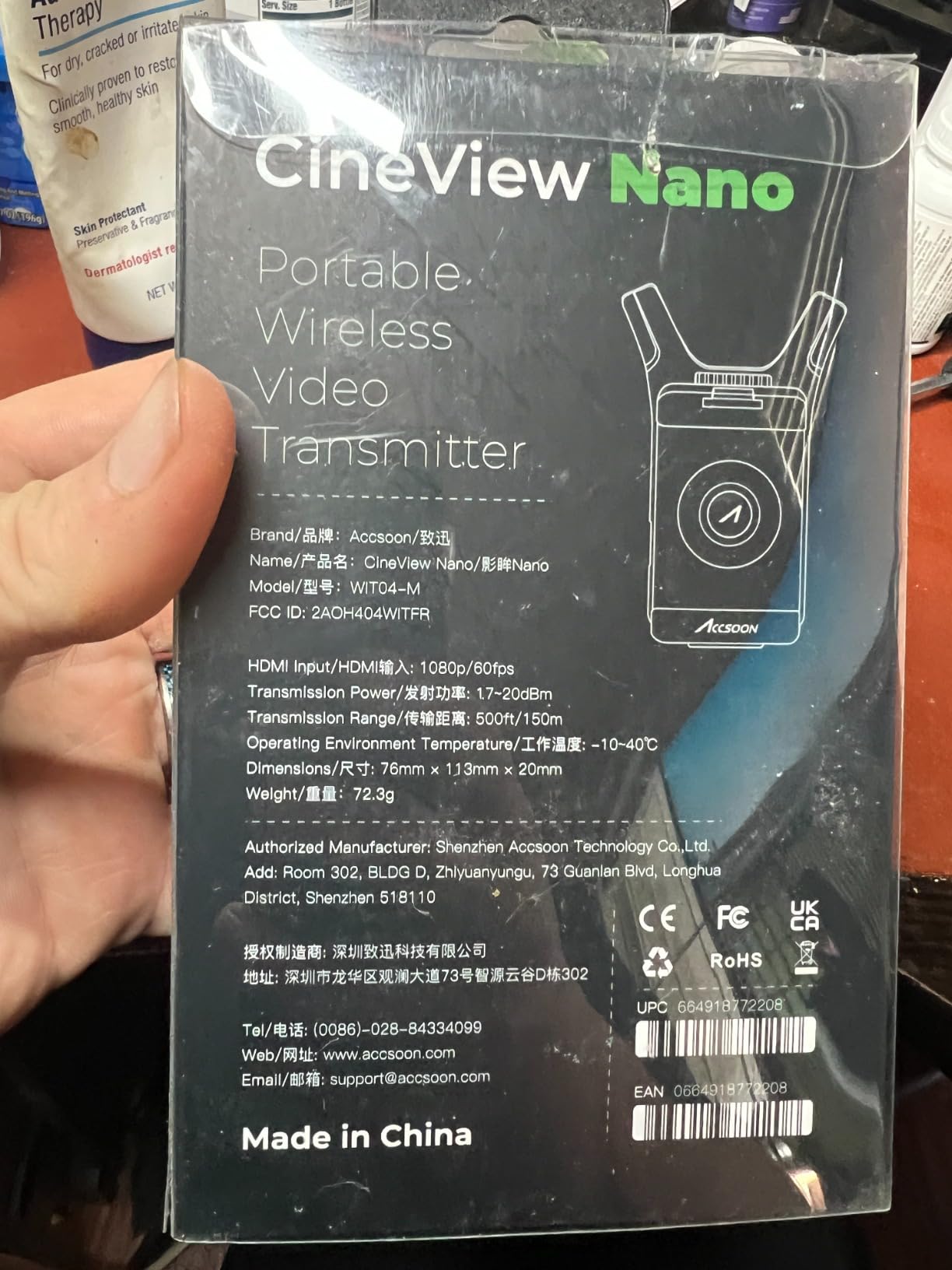 Accsoon CineView Nano Wireless Video Transmitter, 5G HDMI Camera Transmitter 1080p60 500ft Range 60ms Latency, Compatible with RS2/RS3/RS3 Pro/Switch/DSLR, Support iOS/Android 4 App Monitoring customer photo 2