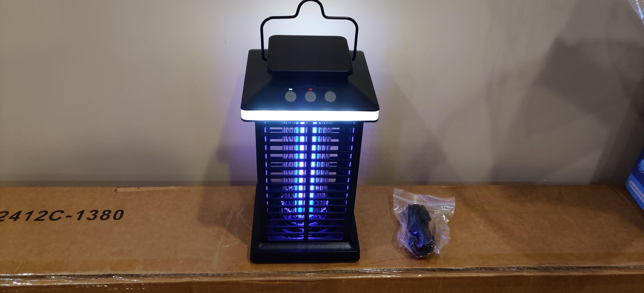Bug Zapper Outdoor, Mosquito Zapper 2 in 1 Portable & Rechargeable Bug Zapper Outdoor with 5000mAh Battery & LED Night Light, 4000V Electric Fly Zapper for Outside,Patio,Backyard,Garden customer photo 2