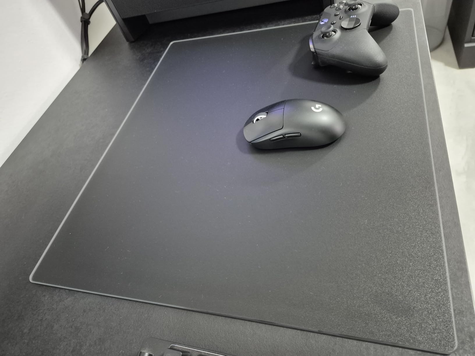 Wallhack 4.0 Glass Gaming MousePad - Professional Esport Mouse Mat with Specialty Surface for Top Speed and Control, Large Tempered Glasspad with Full Silicone Base - (SkyPAD White, XL 16.92
