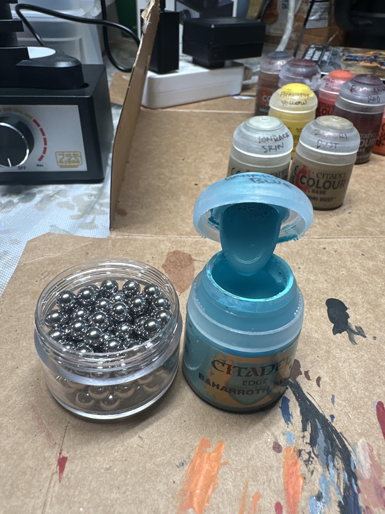 2400RPM Vortex Mixer Model Paint Shaker Mix Up to 100ML Adjustable Speed for Hobby Acrylic Paints,Nail Polish,Pigment,Eyelash Glue Adhesives,Testing Tubes customer photo 2