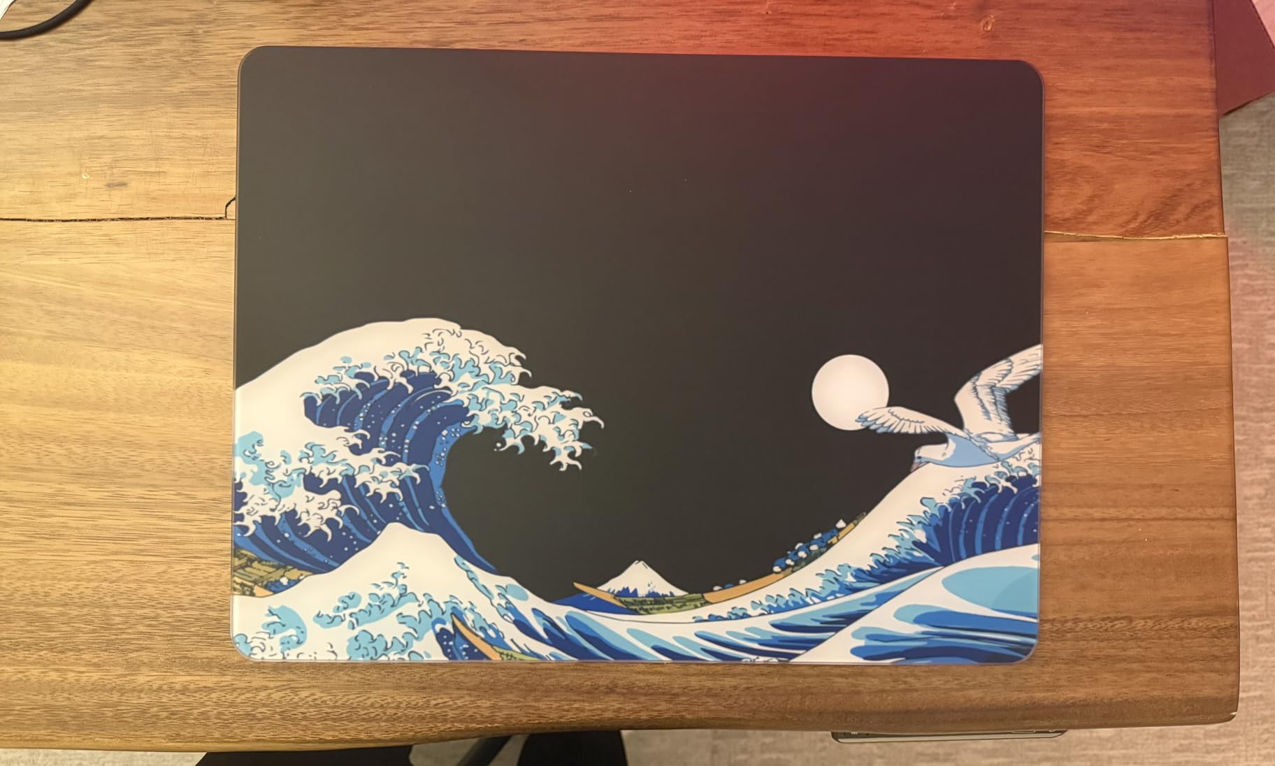 XVX Glass Gaming Mouse Pad, White Kanagawa Hard Mousepads for Gaming,Professional Large Mouse Mat 410mm*310mm, Special Glass Surface with Improved Precision and Speed customer photo 2
