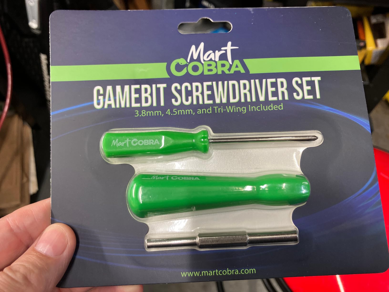 Mart Cobra Gamebit Screwdriver 3.8mm 4.5mm & Tri-Wing Screwdriver Gameboy Screwdriver Set Compatible Super Nintendo 64 SNES NES Tools N64 Gamecube Sega Genesis Game Cartridge Security Bit Screw Driver customer photo 1