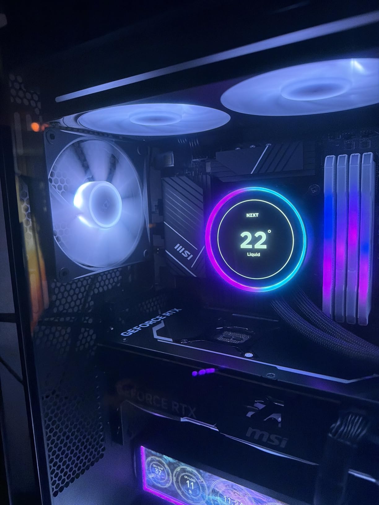 F360 RGB Core - 360mm Single-Frame Fan Unit with 3 x 120mm RGB Fans - Speed & Lighting Control - High Static Pressure & Airflow - Fluid Dynamic Bearings - 8 aRGB LEDs Per Fan - Black customer photo 2