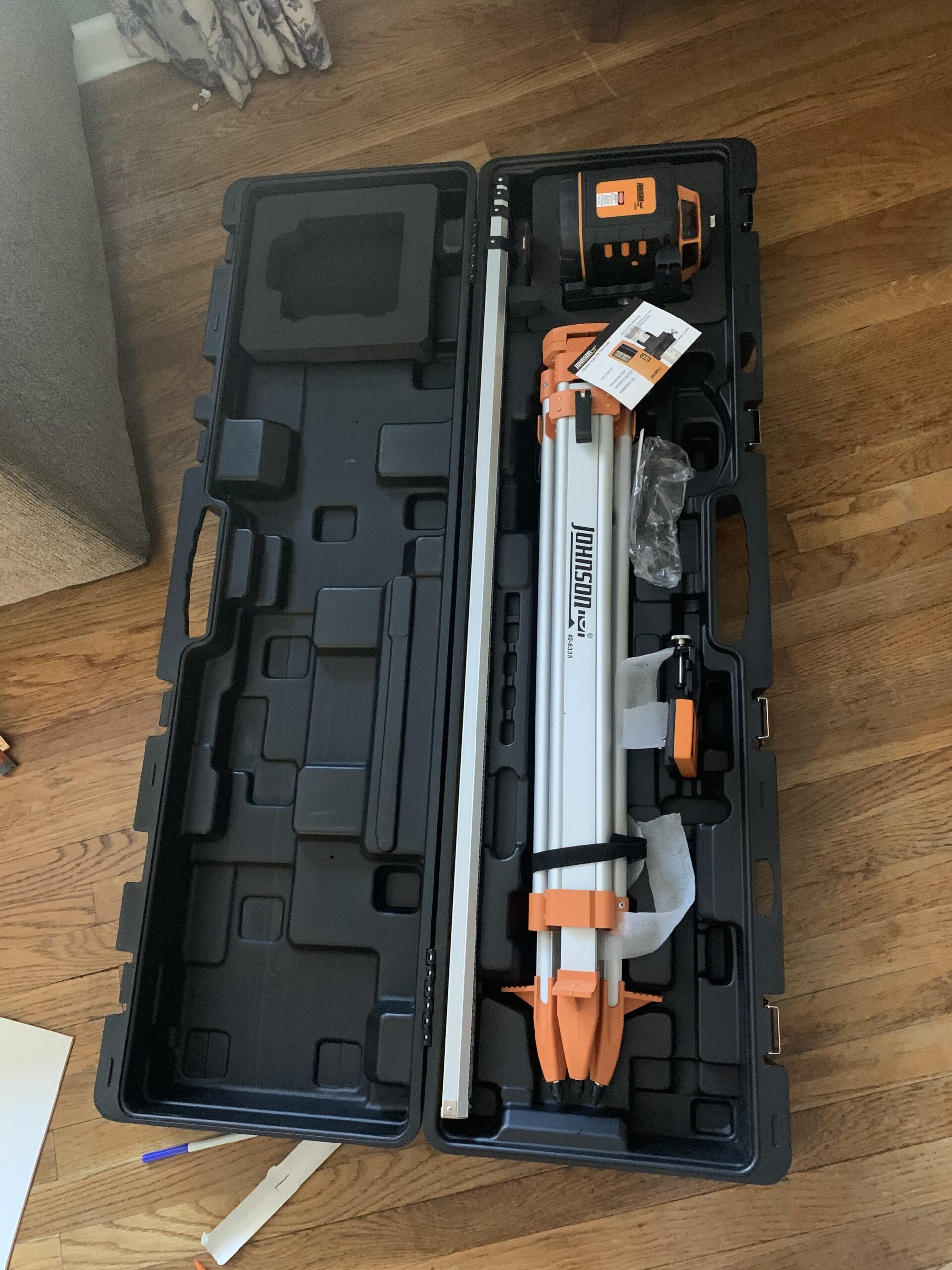 Johnson Level & Tool JRT300-RDHV-K Self-Leveling Red Dual Slope Rotary Laser Kit, 4,000FT Range, Hard-shell Carry Case, Lithium Ion Batteries, Magnetic Target, Laser Detector, Remote Control customer photo 1