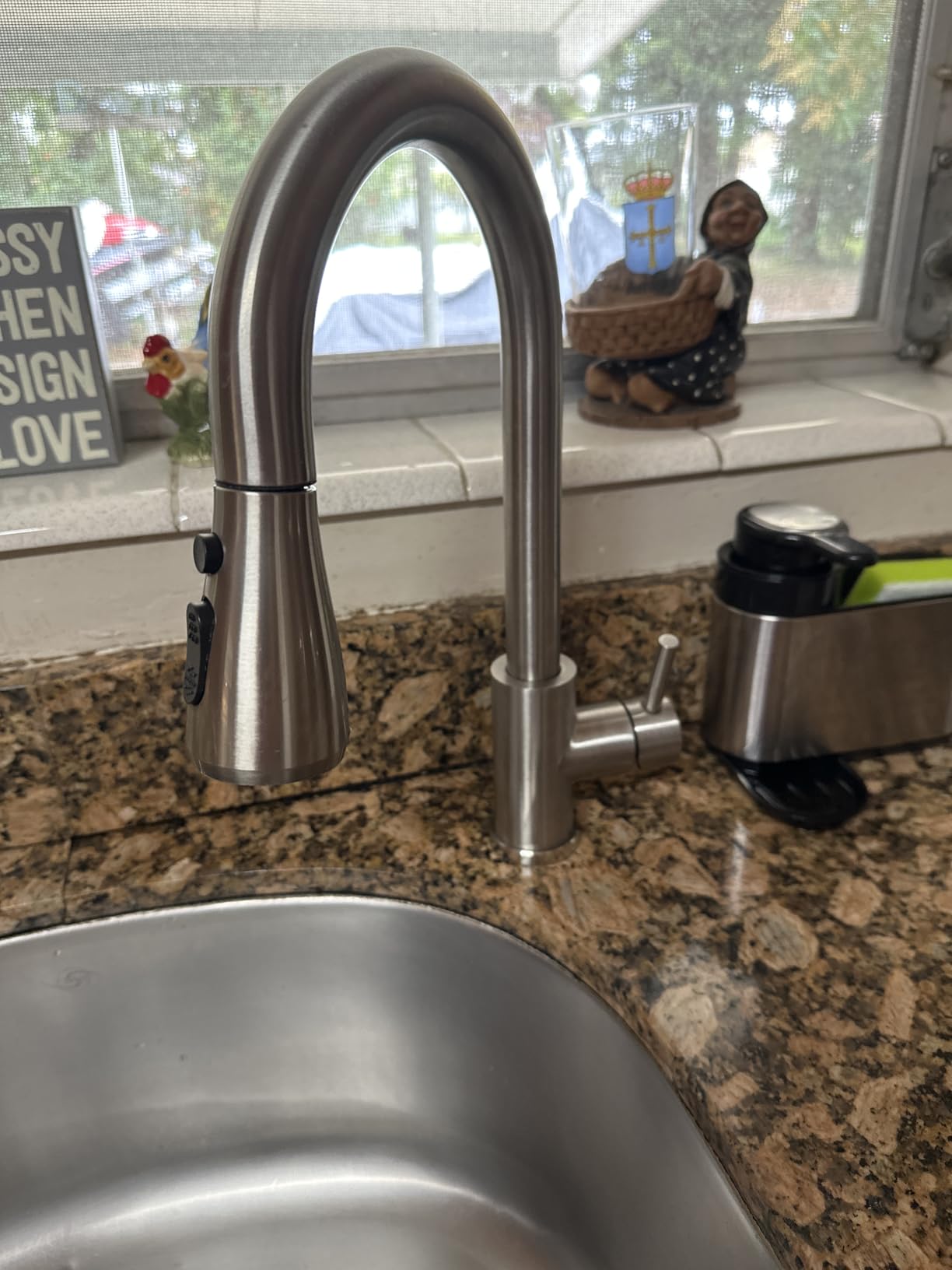 Hiqufet Touchless Kitchen Sink Faucet with Pull Down Sprayer, Stainless Steel Smart Motion Sensor Faucet for Pot Filler, Farmhouse Camper Bar Sink Laundry Room, Brushed Nickel customer photo 2