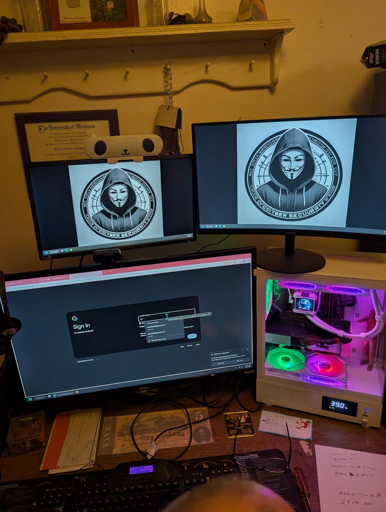 GAMDIAS ATX Mid Tower Computer Case with Tempered Glass, Gaming PC Case w/Temperature Display LCD & 3X 120mm ARGB Fans, Support Up to 5X Fans, 240mm AIO/Radiator, 340mm GPU/VGA, 160mm CPU Air Cooler customer photo 2