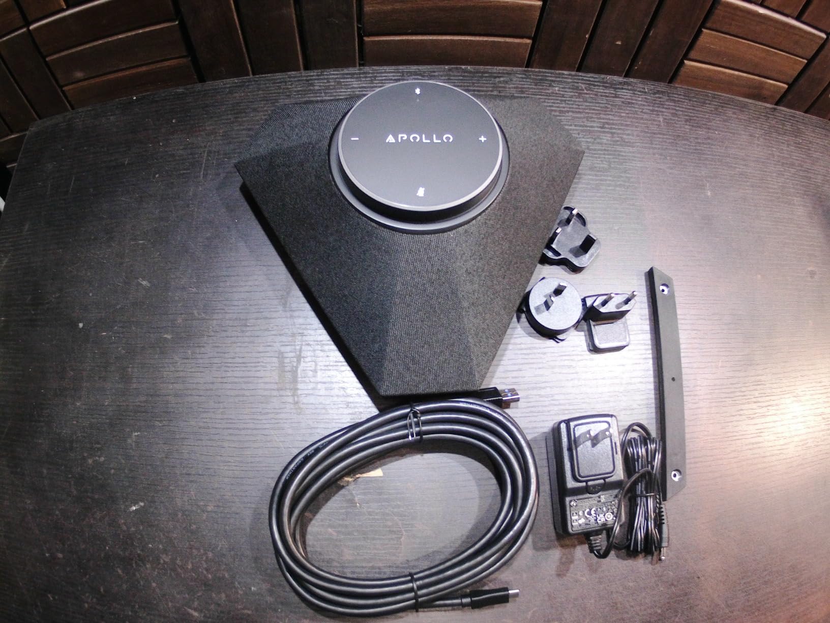 Conference Speaker and Microphone for Large Meeting Rooms, Daisy Chain Mics(Not included) for Up to 20 People, 360 Voice Pickup, AI Noise Reduction, 10W Speakerphone, USB/Bluetooth, Works with Zoom customer photo 1